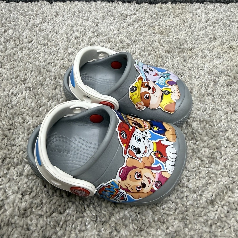 Kids Crocs Paw Patrol Shoes  size C-4 unisex toddler gray - Picture 2 of 11